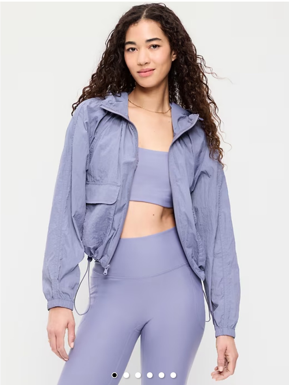 Old Navy Lavender Utility Windbreaker Jacket - Women